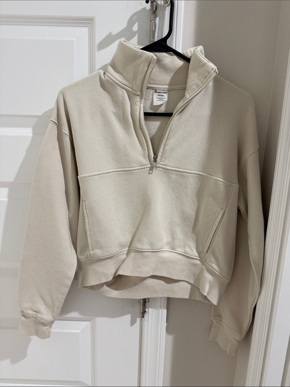 Everyday Half-Zip Pullover Cropped Sweatshirt